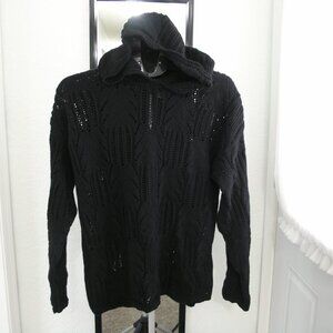 Vintage Clifford and Wills 100% cotton hooded sweater black size Med